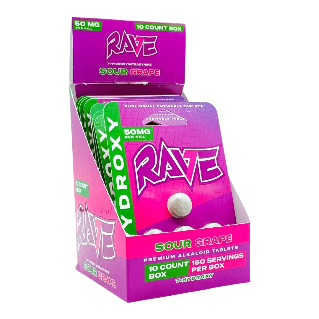 Rave Kratom 7-OH Flavored Tablets 50mg x 4ct - Image 4
