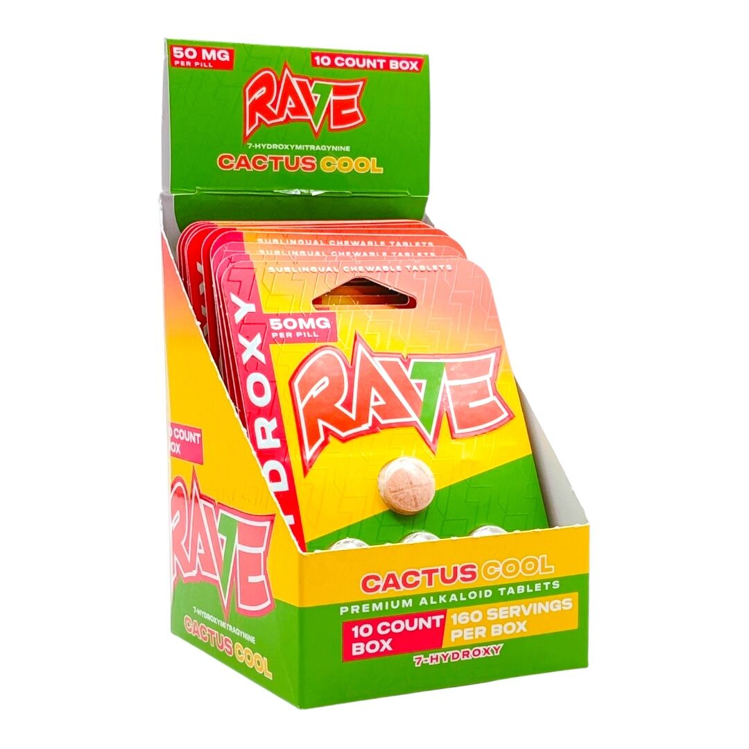 Rave Kratom 7-OH Flavored Tablets 50mg x 4ct - Image 3