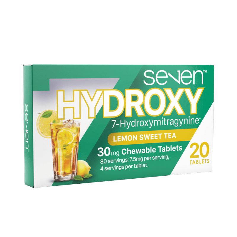 single package of SE7EN Hydroxy 7-OH Chewable Tablets 30mg 20ct - Lemon Sweet Tea