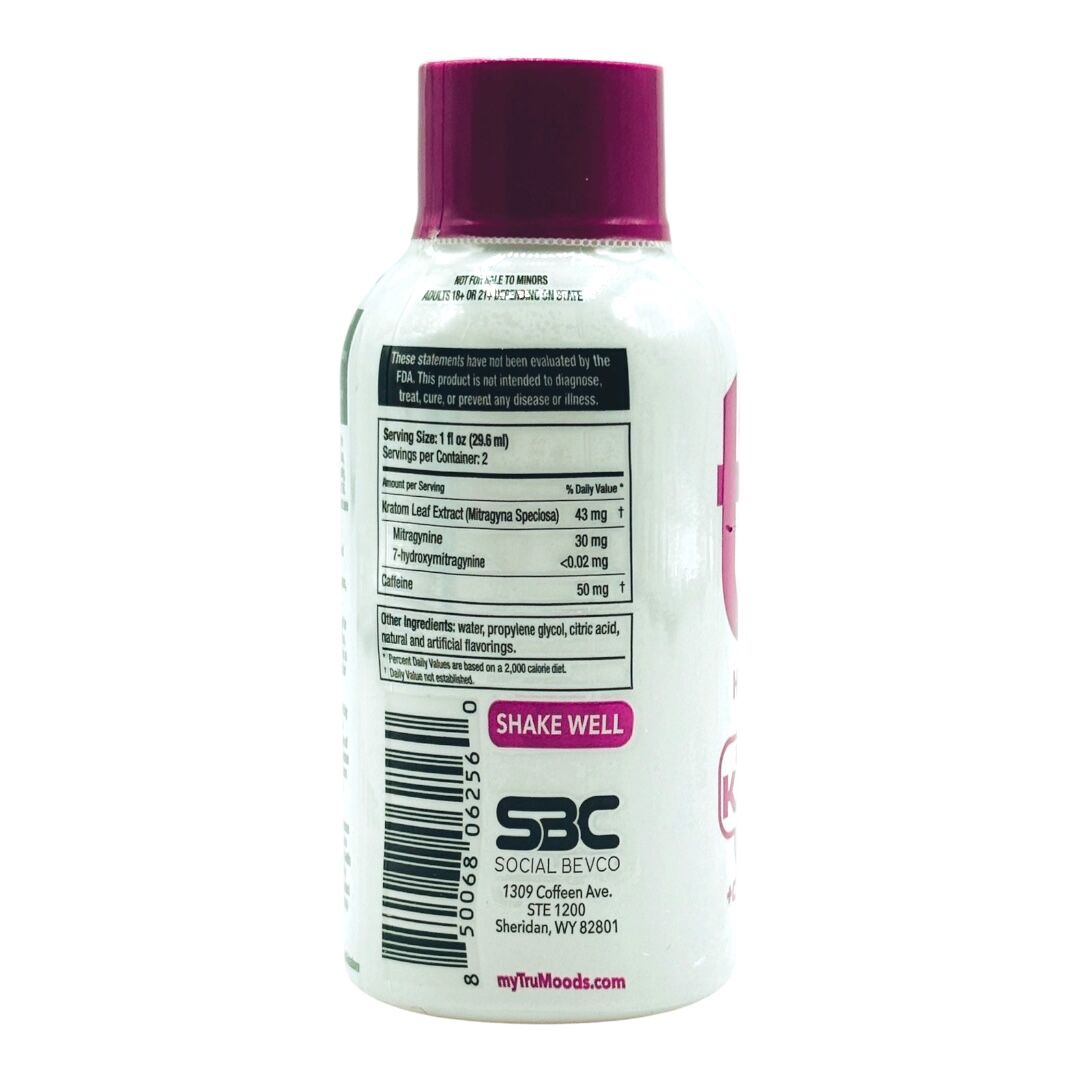 Moods Tru Herbal Tonic Kratom 60mg Caffeine 100mg x 59mL - Image 4