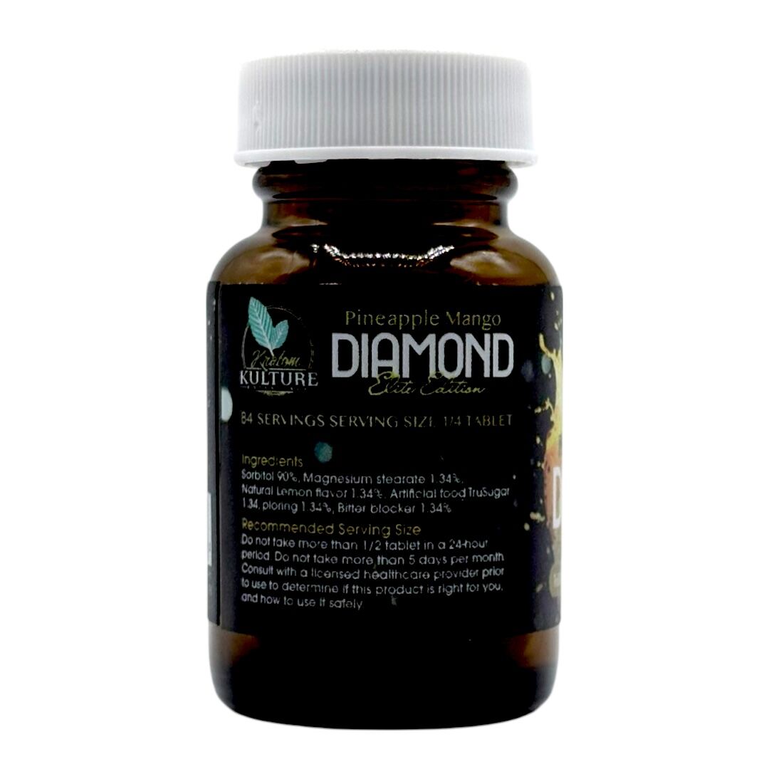 Kratom Kulture Diamond Elite Pineapple Mango Tablets 101mg - Image 7