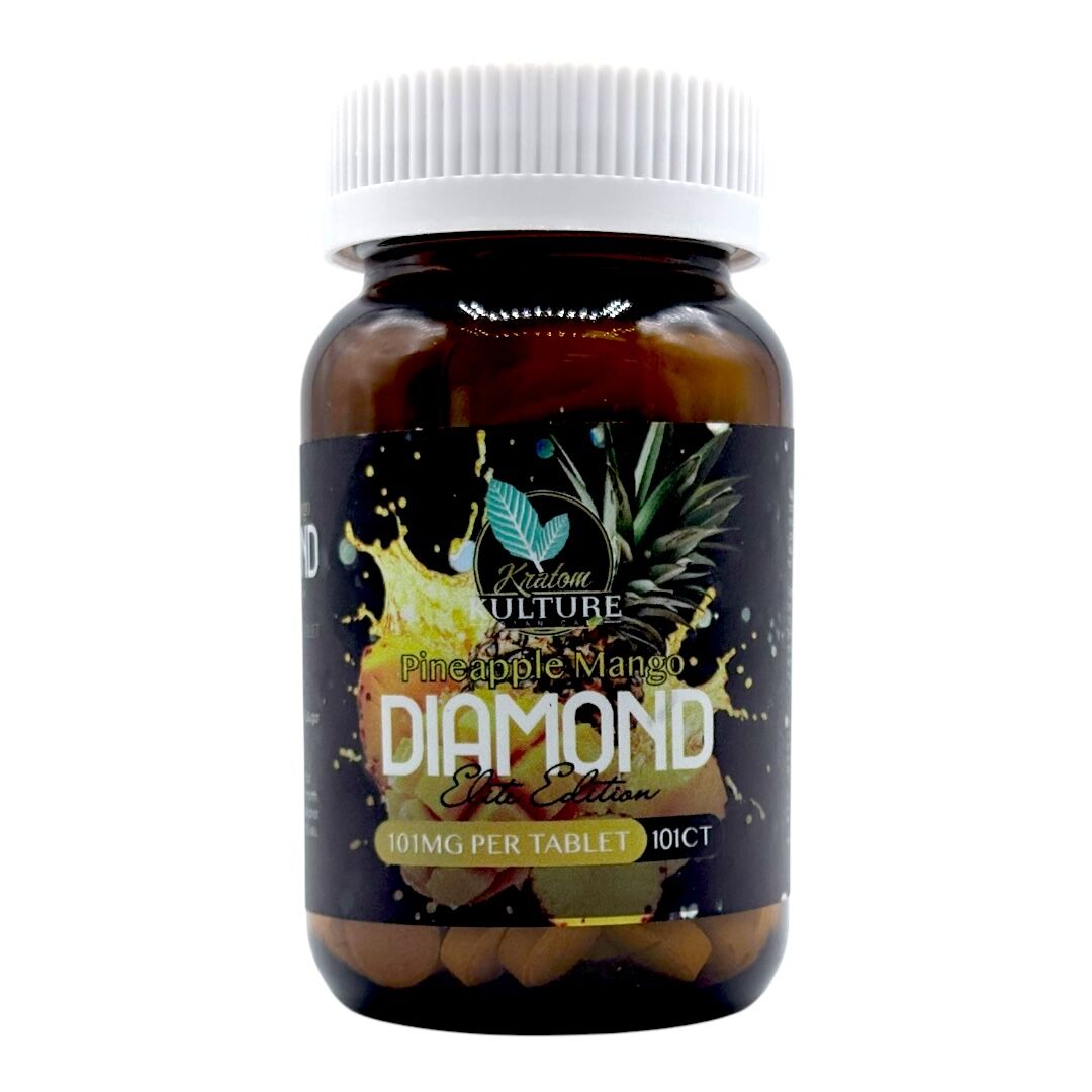Kratom Kulture Diamond Elite Pineapple Mango Tablets 101mg - Image 3