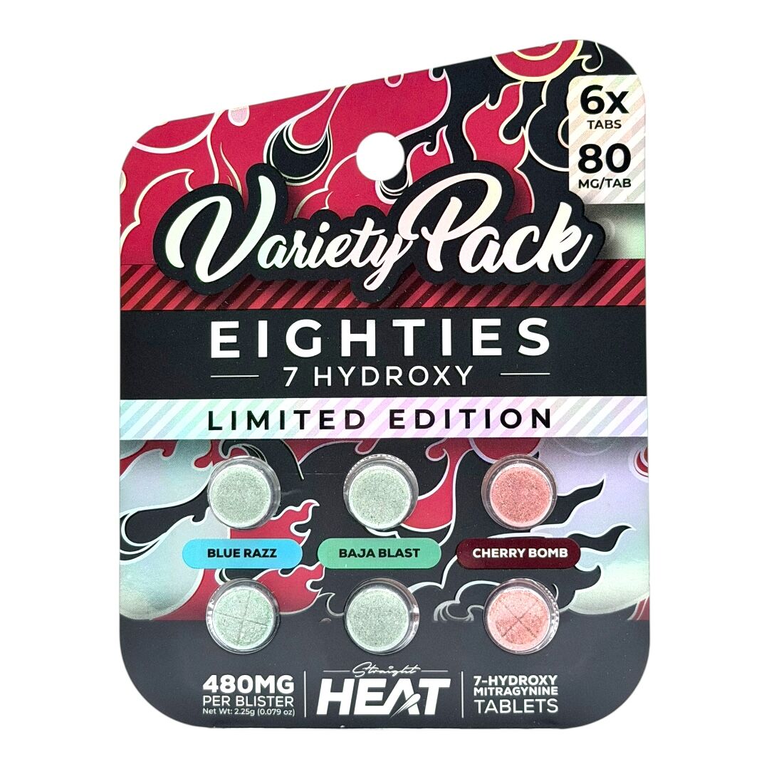 Straight Heat Eighties 7OH Tablets Variety Pack 80mg x 6ct